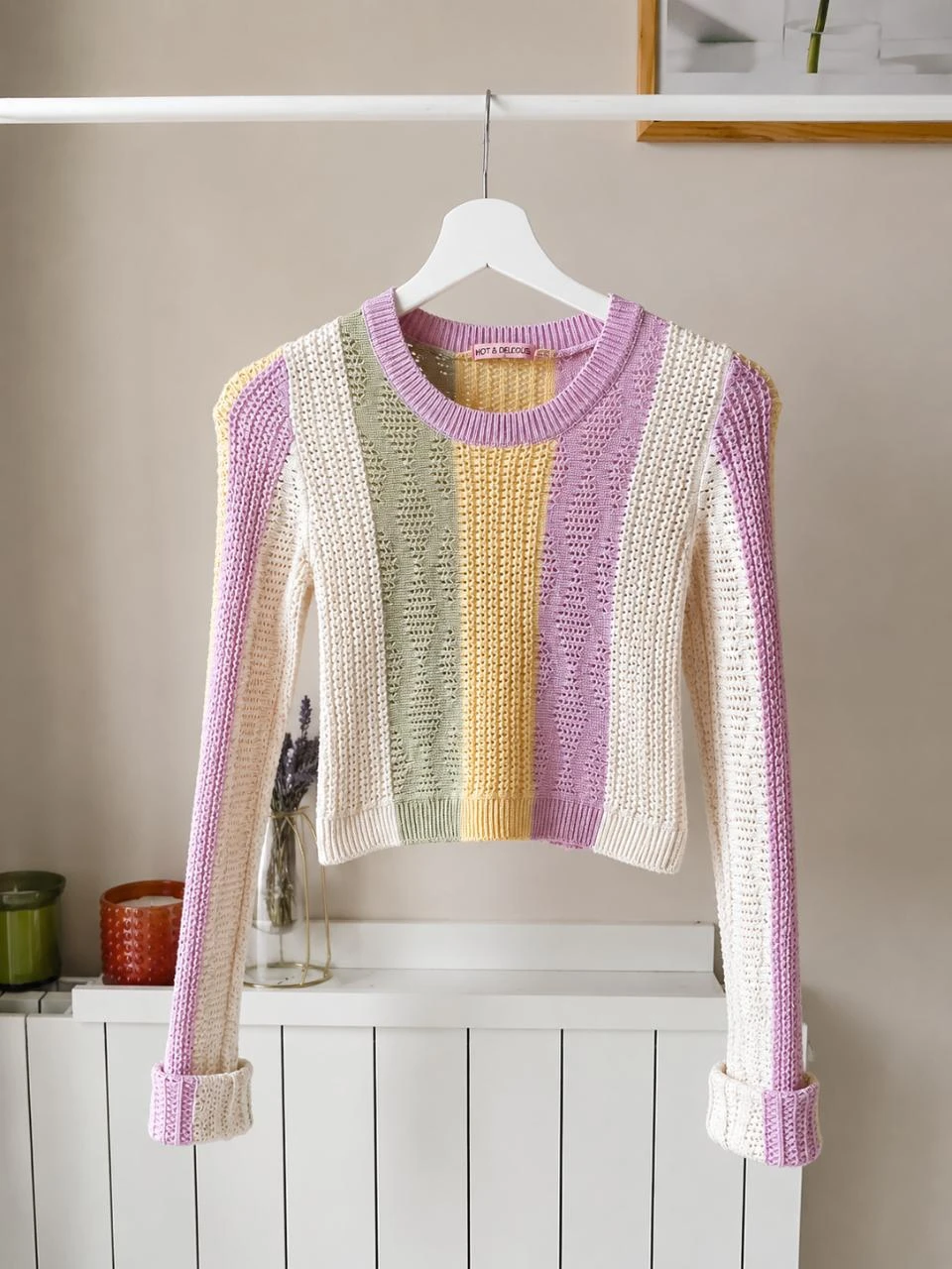 Pull pastel rétro – pépite douce & ultra tendance Taille XS